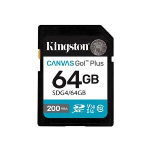 Kingston Technology 64GB SDXC Canvas Go Plus Gen4 200MB/s C10 UHS-I U3 V30