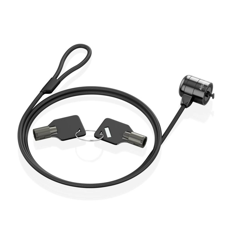 AISENS Cable de seguridad con cerradura de llave para ordenador, monitor, portátil 1.5m AISENS Cable de seguridad con cerradura de llave para ordenador, monitor, portátil 1.5m