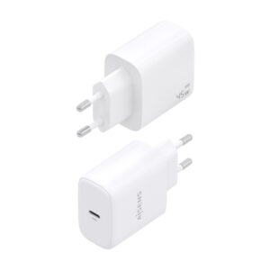 AISENS Cargador GaN 45W, 1xUSB-C PD3.0, Blanco