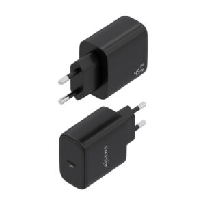 AISENS Cargador GaN 45W, 1xUSB-C PD3.0, Negro