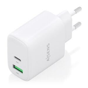 AISENS Cargador GaN 45W, 1xUSB-C PD3.0 QC4.0, 1xUSB-A QC3.0, Blanco AISENS Cargador GaN 45W, 1xUSB-C PD3.0 QC4.0, 1xUSB-A QC3.0, Blanco