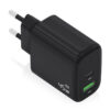 AISENS Cargador GaN 45W, 1xUSB-C PD3.0 QC4.0, 1xUSB-A QC3.0, Negro AISENS Cargador GaN 45W, 1xUSB-C PD3.0 QC4.0, 1xUSB-A QC3.0, Negro