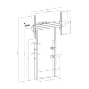 AISENS Soporte Motorizado De Suelo y Fijacion a Pared, TV 120kg De 55"-100", Negro AISENS Soporte Motorizado De Suelo y Fijacion a Pared, TV 120kg De 55"-100", Negro