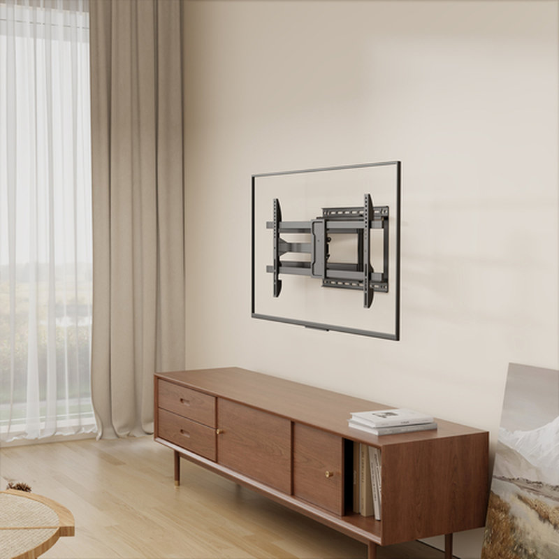 AISENS Soporte Pro Giratorio, Inclinable y Nivelable para Monitor/TV 50kg de 43"-80", Negro - Imagen 4