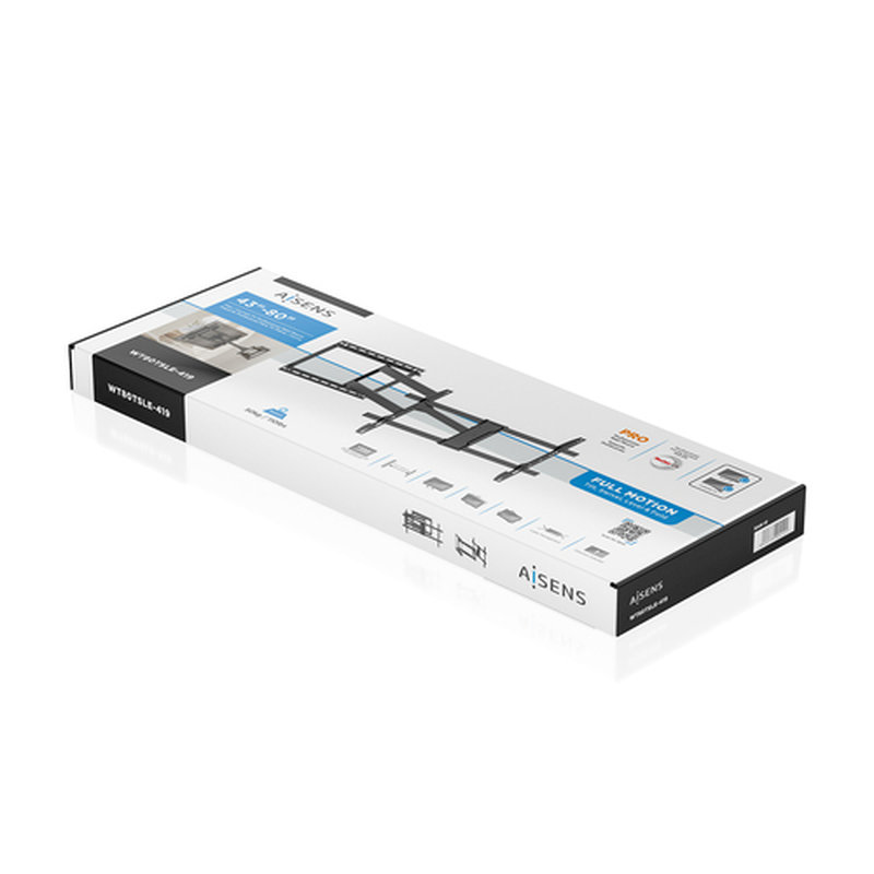 AISENS Soporte Pro Giratorio, Inclinable y Nivelable para Monitor/TV 50kg de 43"-80", Negro - Imagen 6