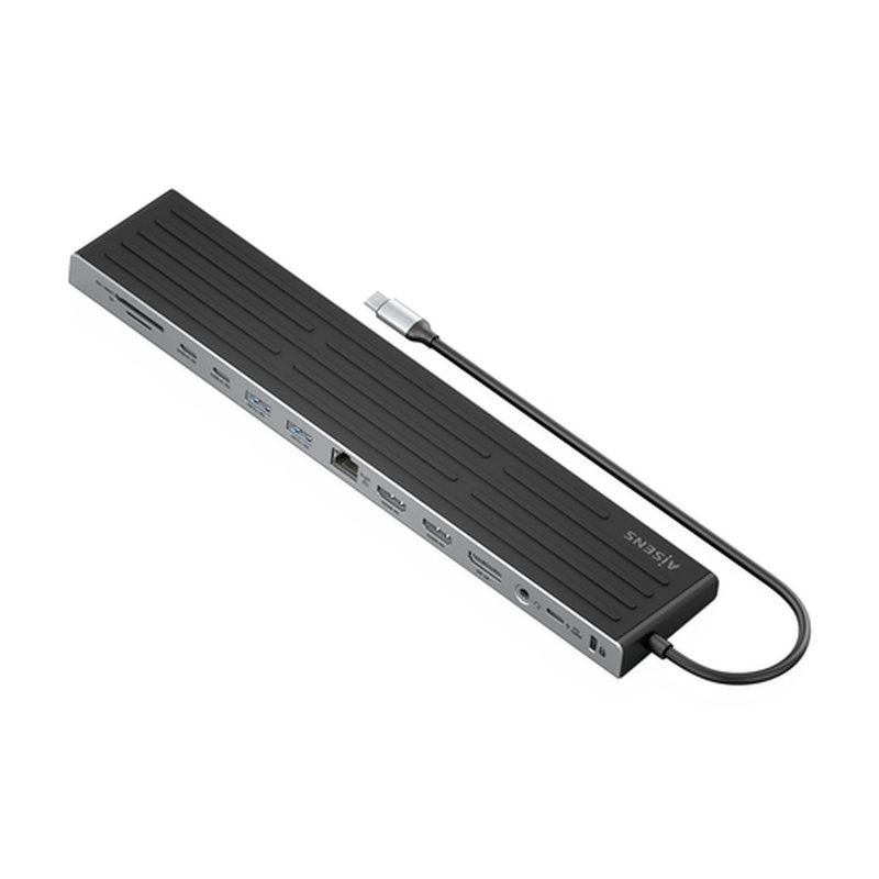 AISENS USB-C Dock 13 en 1, USB-C A 2xHDMI, 1xDisplayPort, 1xRJ45, 3xUSB-A, 2xUSB-C, 1xUSB-C PD, 1xSD, 1xMicro SD, 1xAudio, 1xRanura Kensington, 30cm AISENS USB-C Dock 13 en 1, USB-C A 2xHDMI, 1xDisplayPort, 1xRJ45, 3xUSB-A, 2xUSB-C, 1xUSB-C PD, 1xSD, 1xMicro SD, 1xAudio, 1xRanura Kensington, 30cm