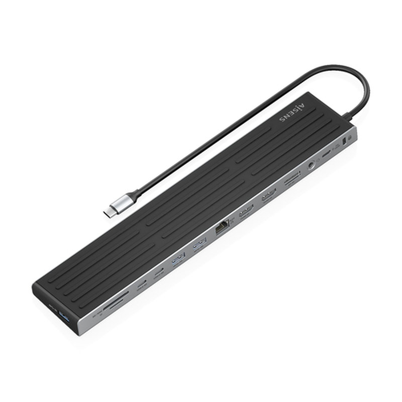 AISENS USB-C Dock 13 en 1, USB-C A 2xHDMI, 1xDisplayPort, 1xRJ45, 3xUSB-A, 2xUSB-C, 1xUSB-C PD, 1xSD, 1xMicro SD, 1xAudio, 1xRanura Kensington, 30cm AISENS USB-C Dock 13 en 1, USB-C A 2xHDMI, 1xDisplayPort, 1xRJ45, 3xUSB-A, 2xUSB-C, 1xUSB-C PD, 1xSD, 1xMicro SD, 1xAudio, 1xRanura Kensington, 30cm - Imagen 2