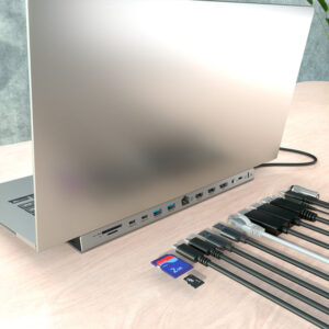 AISENS USB-C Dock 13 en 1, USB-C A 2xHDMI, 1xDisplayPort, 1xRJ45, 3xUSB-A, 2xUSB-C, 1xUSB-C PD, 1xSD, 1xMicro SD, 1xAudio, 1xRanura Kensington, 30cm AISENS USB-C Dock 13 en 1, USB-C A 2xHDMI, 1xDisplayPort, 1xRJ45, 3xUSB-A, 2xUSB-C, 1xUSB-C PD, 1xSD, 1xMicro SD, 1xAudio, 1xRanura Kensington, 30cm