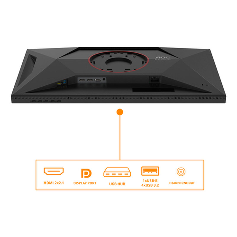 AOC G4 U27G4XM pantalla para PC 68,6 cm (27") 3840 x 2160 Pixeles 4K Ultra HD LED Negro, Rojo - Imagen 4