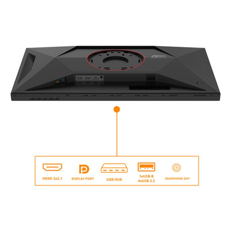 AOC G4 U27G4XM pantalla para PC 68,6 cm (27") 3840 x 2160 Pixeles 4K Ultra HD LED Negro, Rojo - Imagen 4