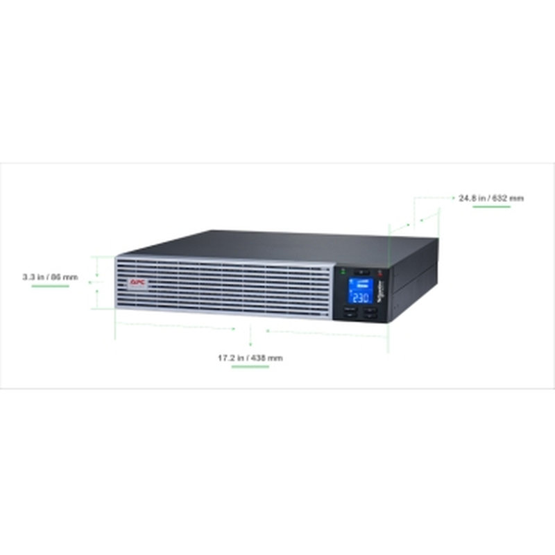 APC Easy UPS On-Line sistema de alimentación ininterrumpida (UPS) Doble conversión (en línea) 3 kVA 2700 W 6 salidas AC - Imagen 2