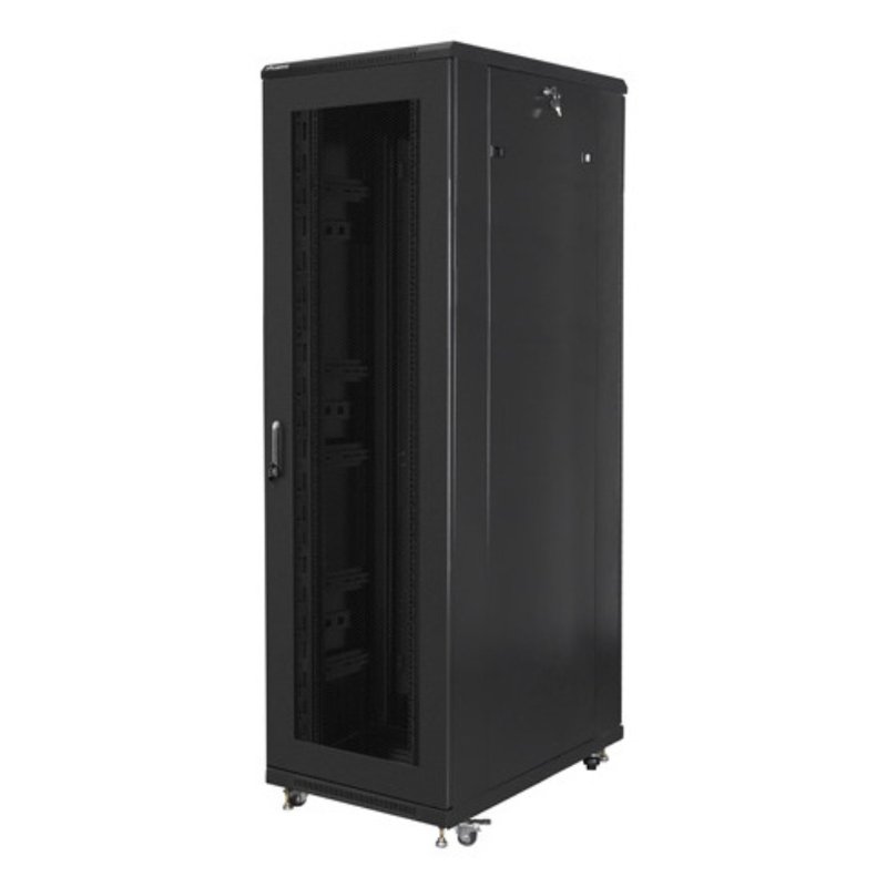 ARMARIO LANBERG RACK 19" 42U 800X1000 FLAT PACK PUERTA PERFORADA NEGRO