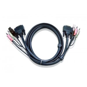 ATEN Cable KVM DVI-D USB dual link de 1,8 m
