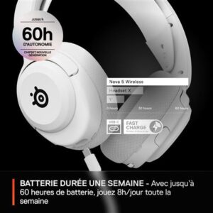 AURICULARES STEELSERIES - ARCTIS NOVA 5 BLANCO (61671) AURICULARES STEELSERIES - ARCTIS NOVA 5 BLANCO (61671)