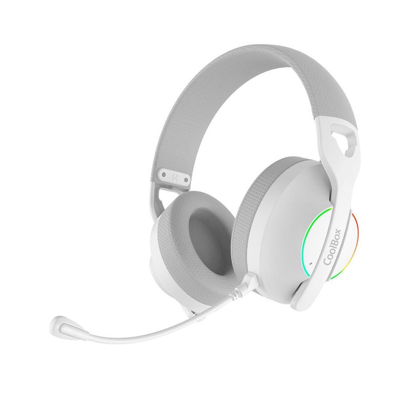 AURICULAR + MIC COOLBOX GAMING WB01 WIRELESS RGB WHITE AURICULAR + MIC COOLBOX GAMING WB01 WIRELESS RGB WHITE