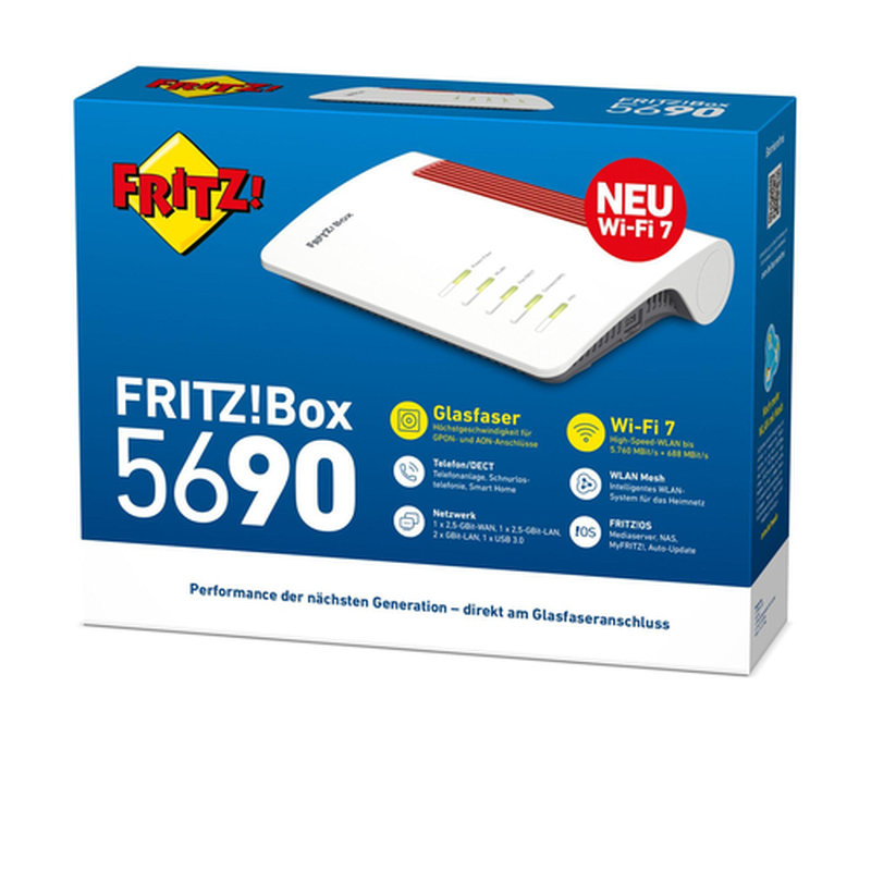 Box 5690 router inalámbrico 2.5 Gigabit Ethernet Doble banda (2,4 GHz / 5 GHz) Rojo, Blanco - Imagen 4