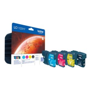 Alternative view of Brother LC1100HYVALBP cartucho de tinta 4 pieza(s) Original Negro, Cian, Magenta, Amarillo