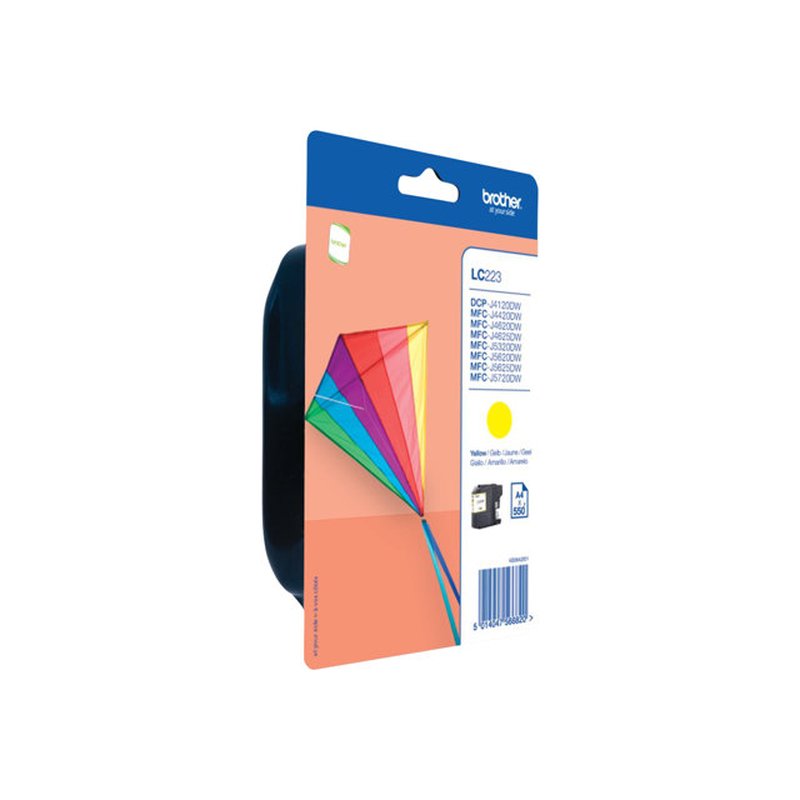Brother LC223YBP cartucho de tinta 1 pieza(s) Original Amarillo