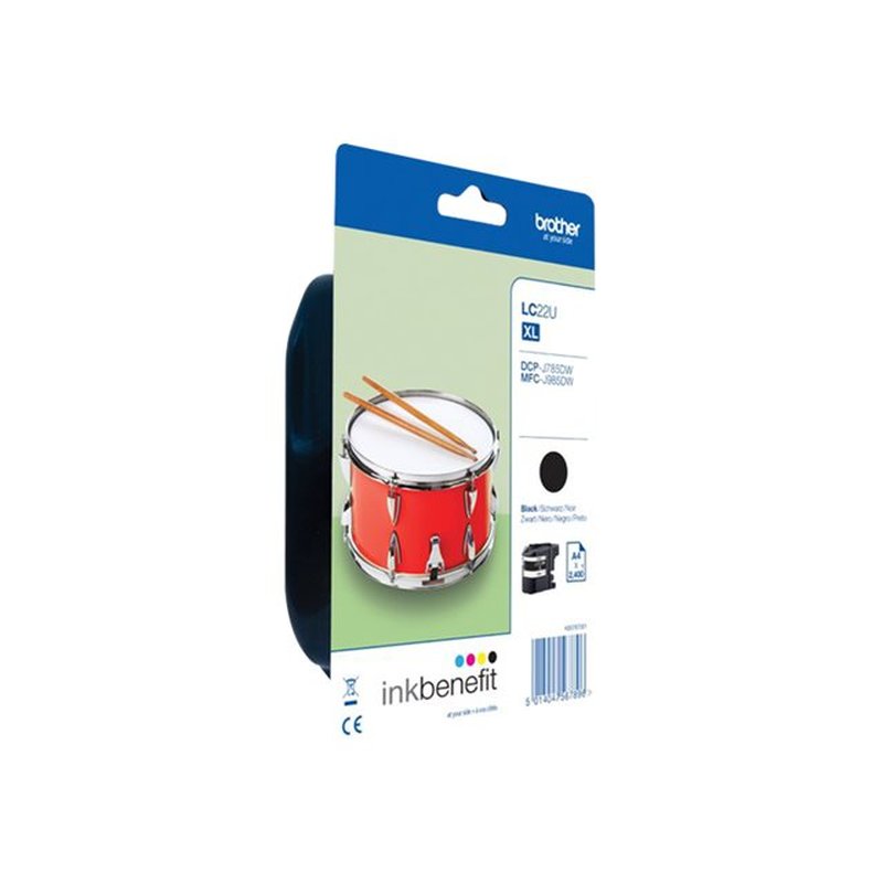 Brother LC22UBKBP cartucho de tinta 1 pieza(s) Original Negro - Imagen 3