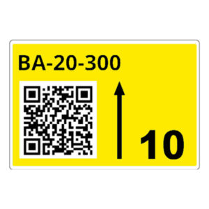 Brother LTZ16090FQR etiqueta autoadhesiva Rectángulo Amarillo