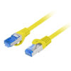 CABLE RED LANBERG CAT.6A S/FTP LSZH CCA 0.25M AMARILLO FLUKE PASSED