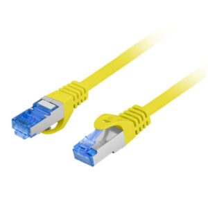 CABLE RED LANBERG CAT.6A S/FTP LSZH CCA 0.5M AMARILLO FLUKE PASSED