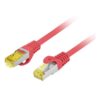 CABLE RED LANBERG LATIGUILLO CAT.6A S/FTP LSZH CU 1.5M ROJO FLUKE PASSED