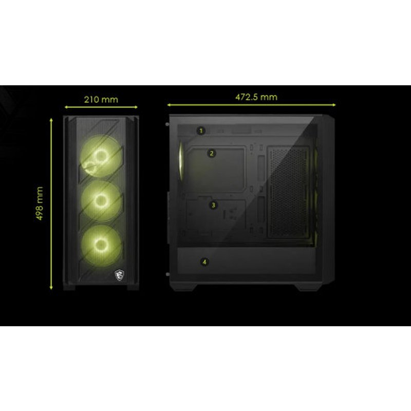 CAJA MSI MAG FORGE 330R AIRFLOW CAJA MSI MAG FORGE 330R AIRFLOW - Imagen 2