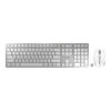 CHERRY DW 9100 SLIM teclado Ratón incluido RF Wireless + Bluetooth QWERTY Inglés de EE. UU. Plata