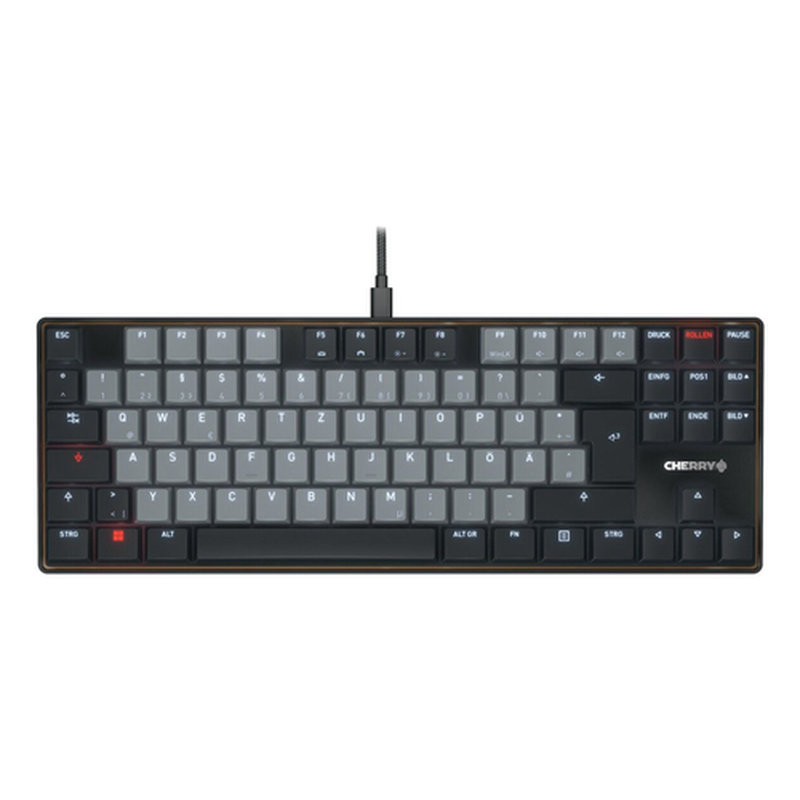 CHERRY KC 500 MX LP TKL teclado Hogar / Oficina USB QWERTZ Alemán Negro, Gris