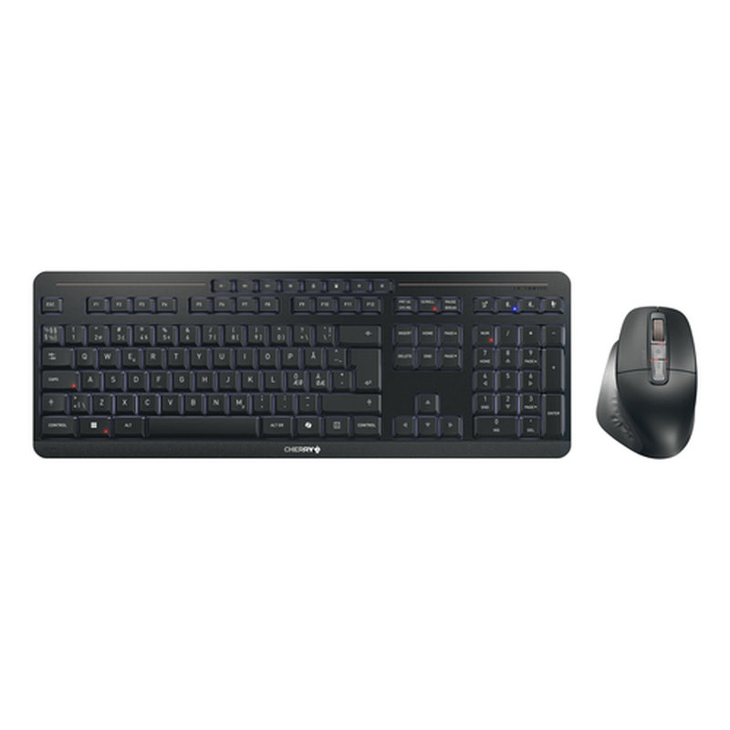 CHERRY Stream desktop ultimate teclado Ratón incluido Hogar / Oficina USB + RF Wireless + Bluetooth QWERTY Nórdico Negro