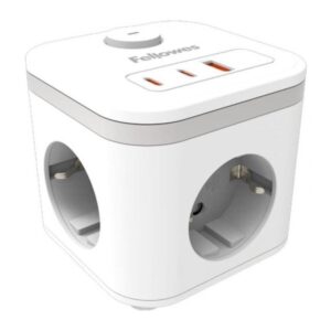 CUBO MULTIENCHUFE 3 TOMAS + 2XUSB C + 1 USB A BLANCO FELLOWES 100137168
