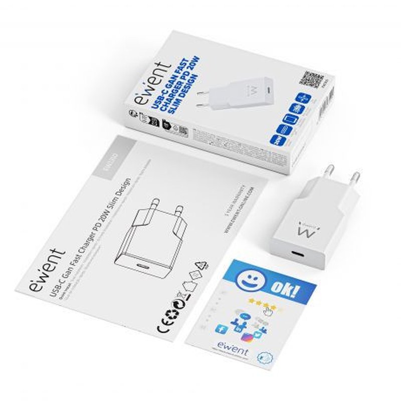 Cargador Ewent Ew1310 20w Usb Tipo - Imagen 2
