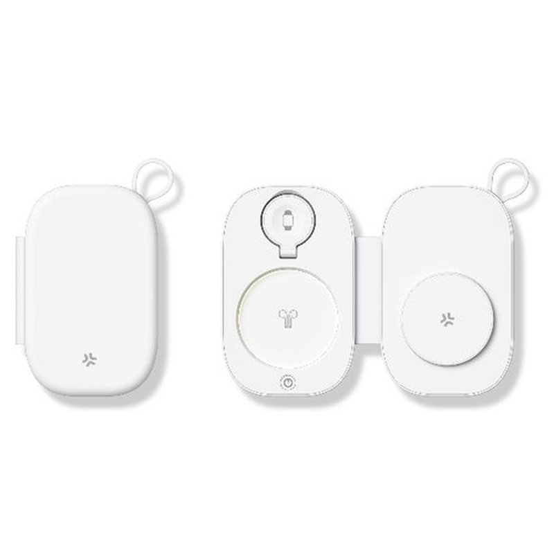 Celly MAGPOCKET3IN1WH cargador de dispositivo móvil Auriculares, Smartphone, Reloj inteligente Blanco USB Cargador inalámbrico Carga rápida Interior - Imagen 5