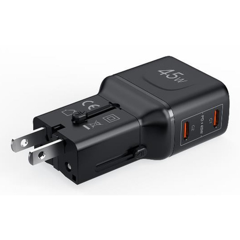 Celly MULTIPLUGSL45W cargador de dispositivo móvil Auriculares, Smartphone, Tableta Negro Corriente alterna Carga rápida Interior - Imagen 2