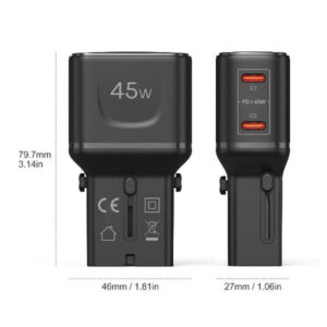 Celly MULTIPLUGSL45W cargador de dispositivo móvil Auriculares, Smartphone, Tableta Negro Corriente alterna Carga rápida Interior