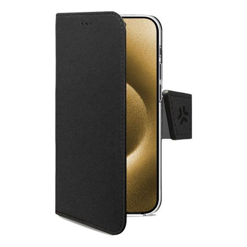 Celly WALLYMAG funda para teléfono móvil 16,5 cm (6.5") Funda cartera Negro
