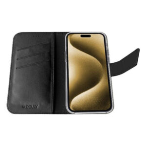 Celly WALLYMAG funda para teléfono móvil 16,5 cm (6.5") Funda cartera Negro