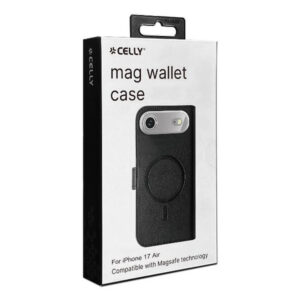 Celly WALLYMAG funda para teléfono móvil 16,5 cm (6.5") Funda cartera Negro
