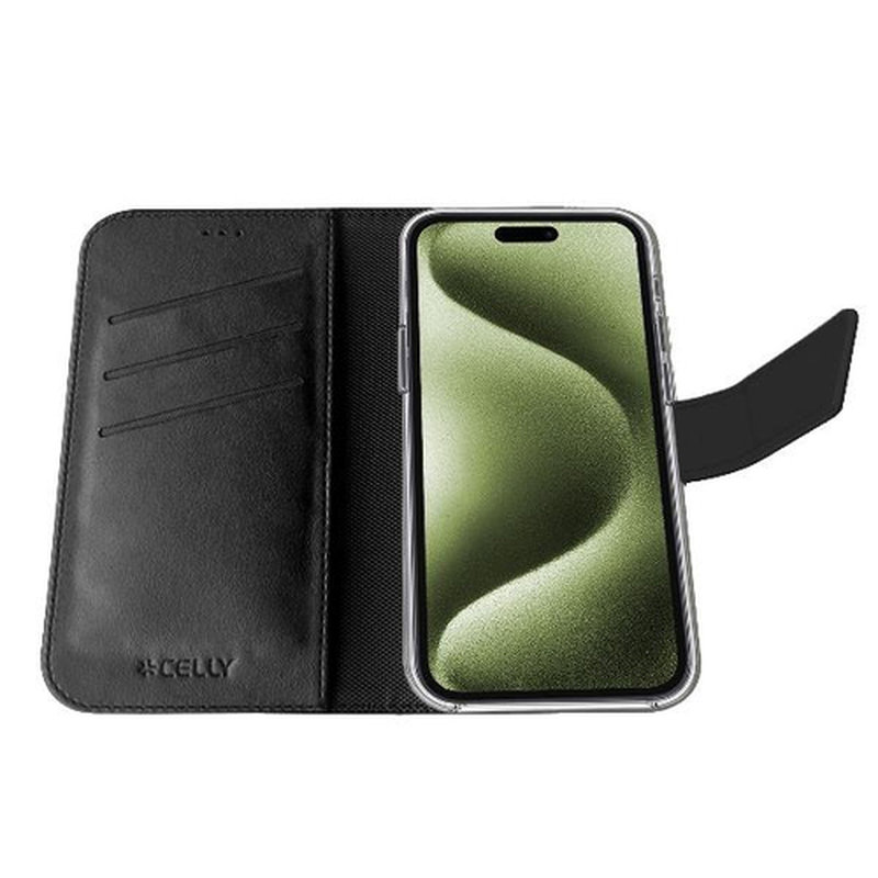 Celly WALLYMAG funda para teléfono móvil 16 cm (6.3") Funda cartera Negro - Imagen 5