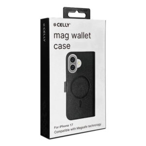 Celly WALLYMAG funda para teléfono móvil 16 cm (6.3") Funda cartera Negro