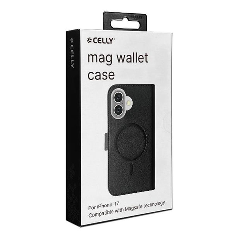 Celly WALLYMAG funda para teléfono móvil 16 cm (6.3") Funda cartera Negro - Imagen 6