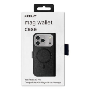 Celly WALLYMAG funda para teléfono móvil 16 cm (6.3") Funda cartera Negro