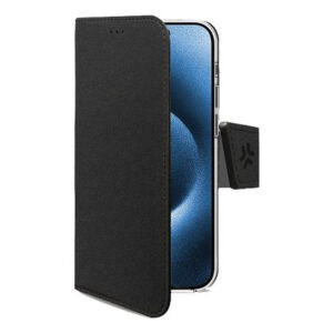 Celly WALLYMAG funda para teléfono móvil 17,5 cm (6.9") Funda cartera Negro
