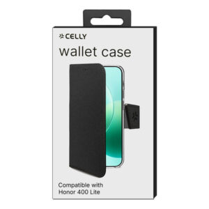 Celly WALLY funda para teléfono móvil 17 cm (6.7") Funda cartera Negro