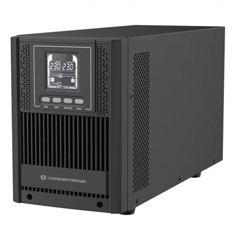 Conceptronic ZEUS52ES2K sistema de alimentación ininterrumpida (UPS) Doble conversión (en línea) 2 kVA 1800 W 4 salidas AC Conceptronic ZEUS52ES2K sistema de alimentación ininterrumpida (UPS) Doble conversión (en línea) 2 kVA 1800 W 4 salidas AC