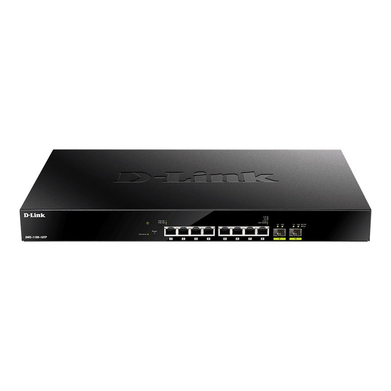 D-Link DMS-1100-10TP switch Gestionado L2 2.5G Ethernet (100/1000/2500) Energía sobre Ethernet (PoE) 1U Negro