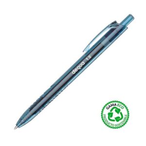 DEQUA Boligrafo retractil tinta de gel eco trazo 1,0mm azul