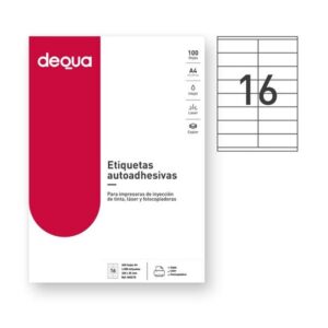 DEQUA C.1600 etiquetas adhesivas 105x35mm