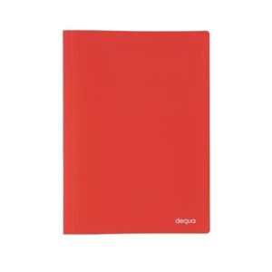 DEQUA Carpeta 20 fundas PP A4 translucido rojo